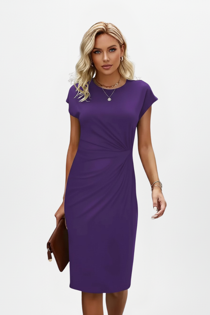 Women's Knee Length Dress – Purple