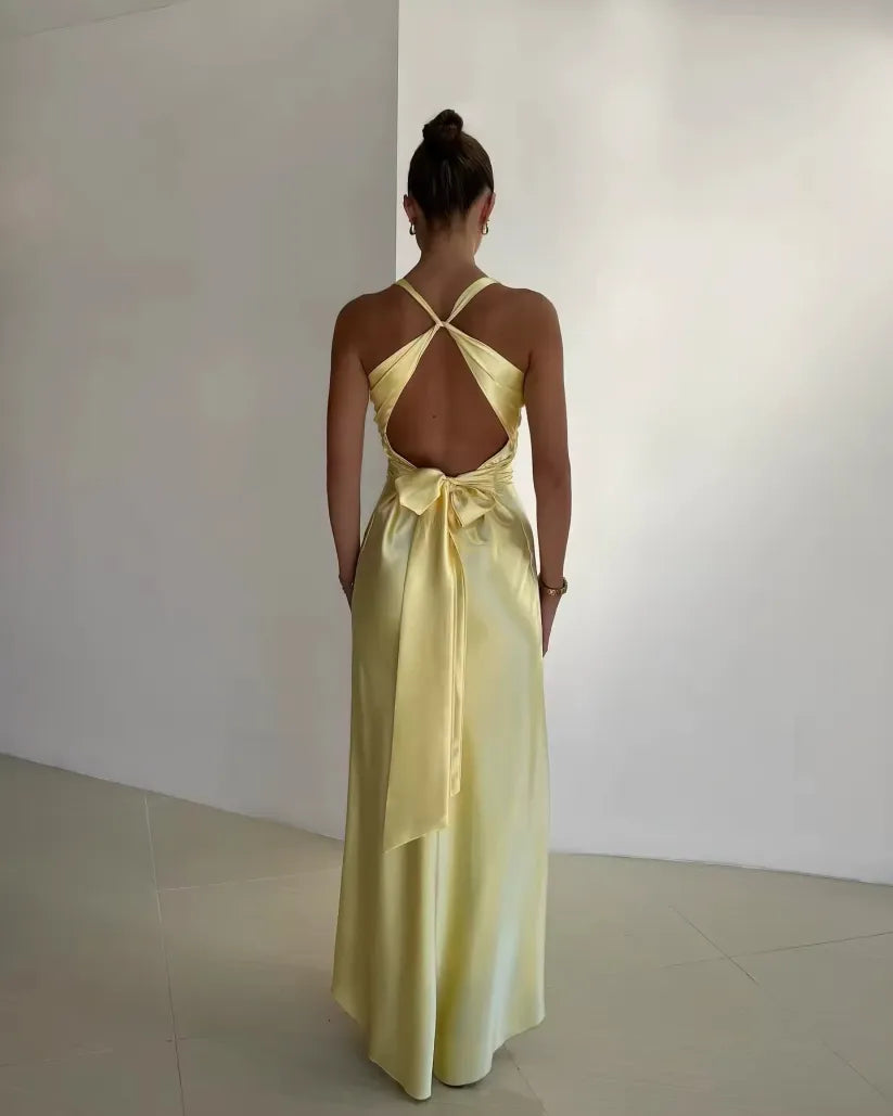 Women's V Neck Maxi Dress