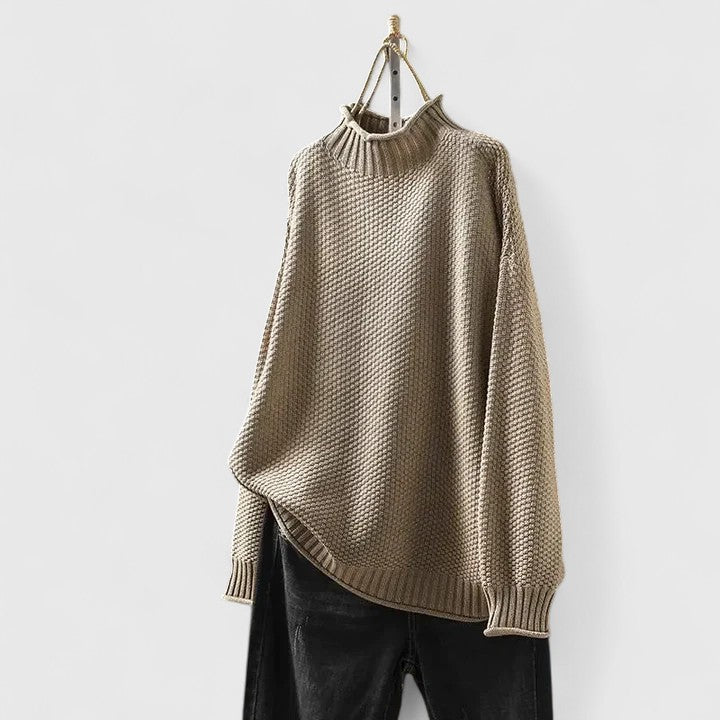 Women's Mock Neck Long Sleeve Sweater