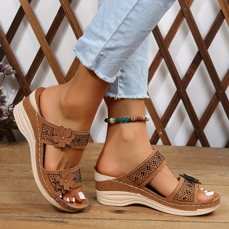 Women's Platform Wedge Slides