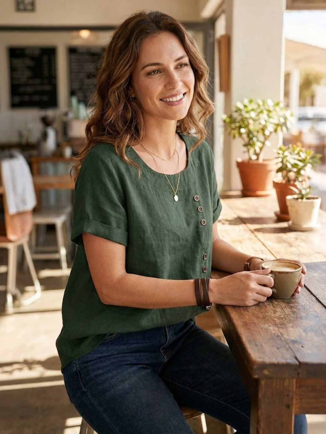 Women's Short Sleeve Blouse