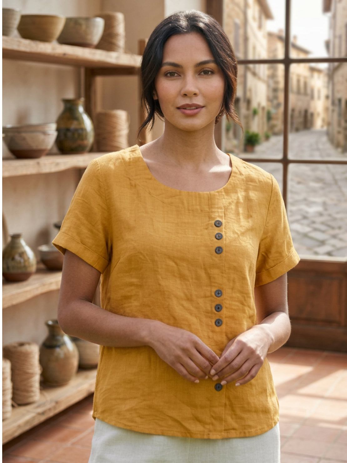 Women's Short Sleeve Blouse