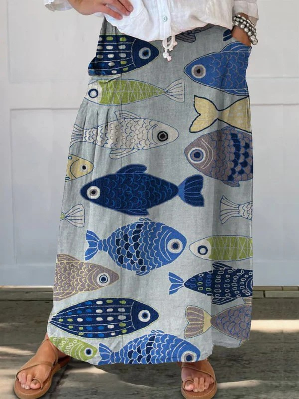 Women's Maxi Skirt – Blue