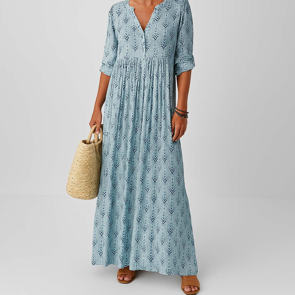 Women's V Neck Maxi Dress