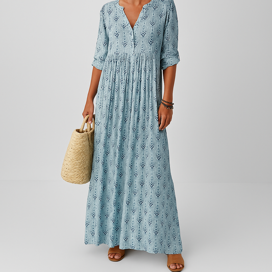Women's V Neck Maxi Dress