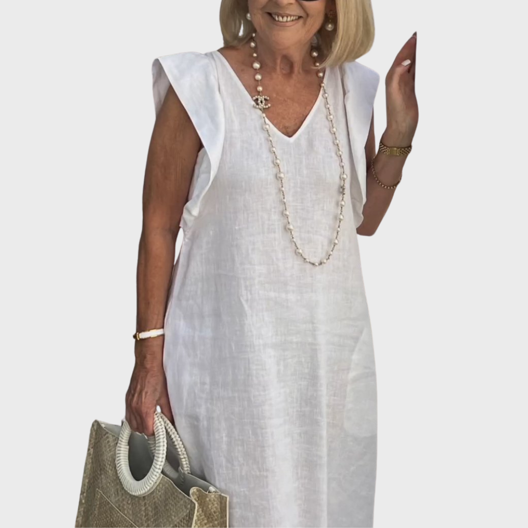 Women's V Neck Maxi Dress