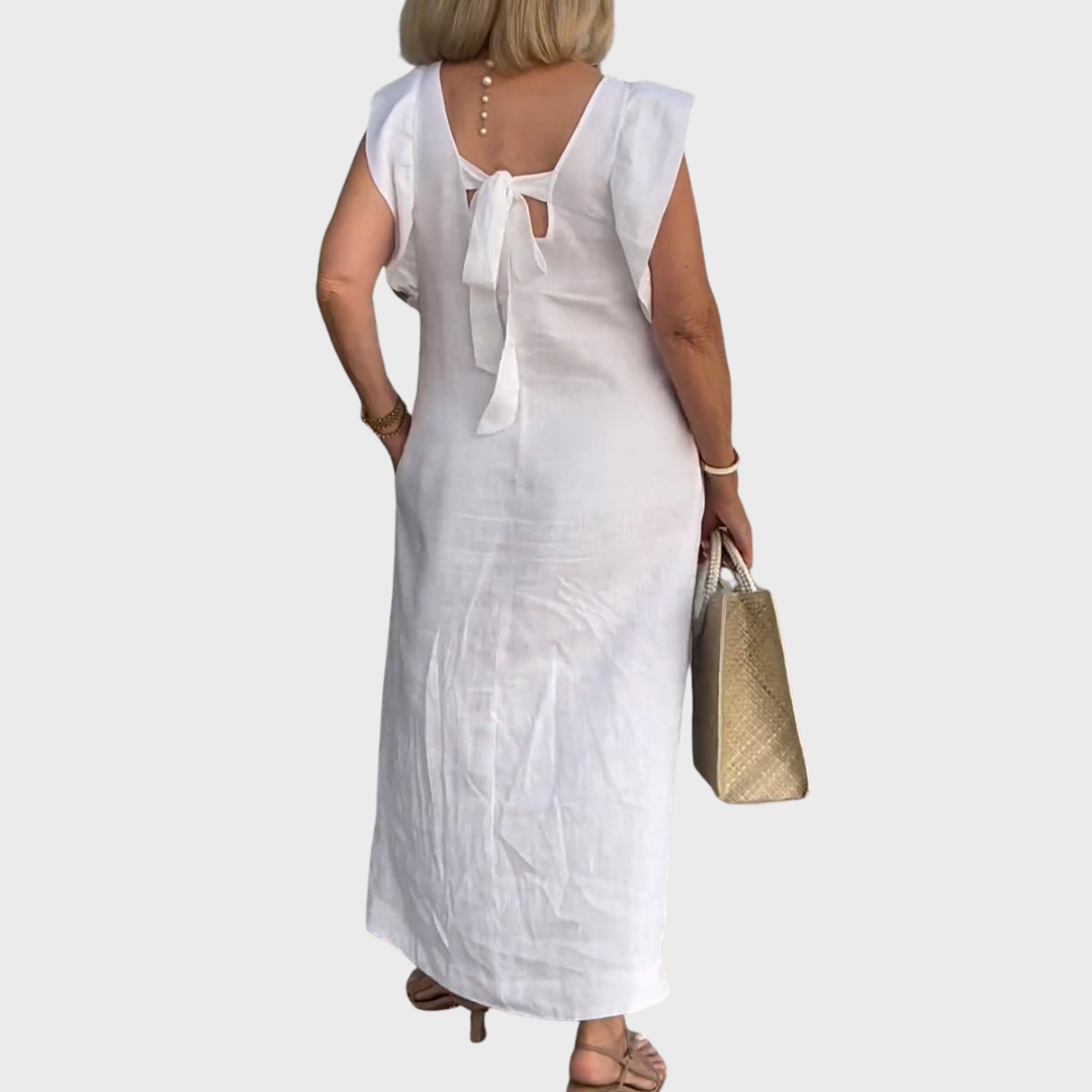Women's V Neck Maxi Dress