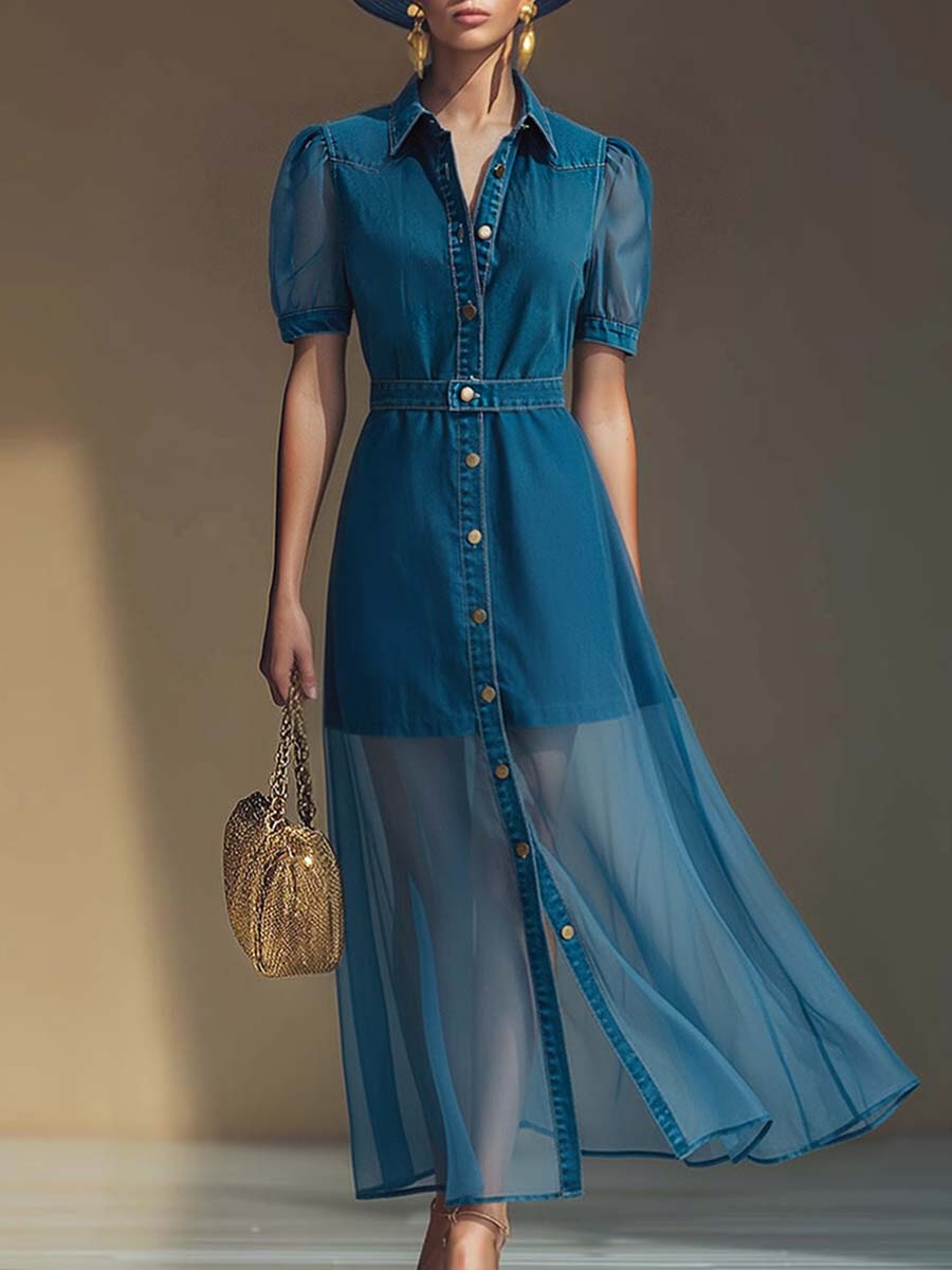 Women's Maxi Dress – Blue