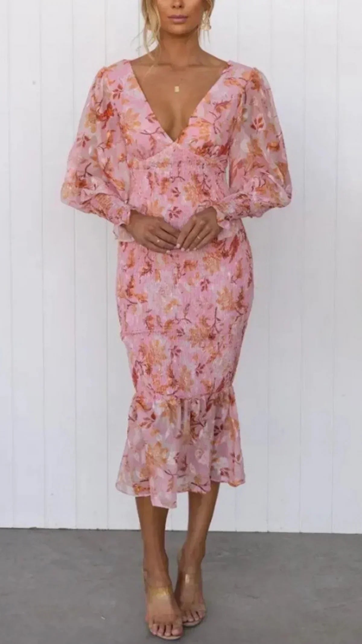 Women's Midi Dress – Pink