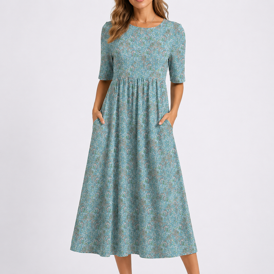 Women's Midi Dress – Teal