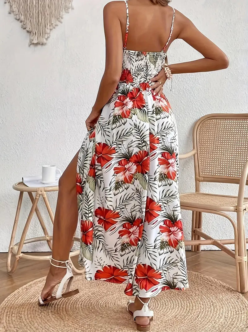 Women's V Neck Maxi Dress