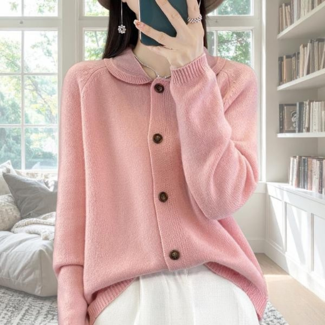 Women's Long Sleeve Cardigan – Pink