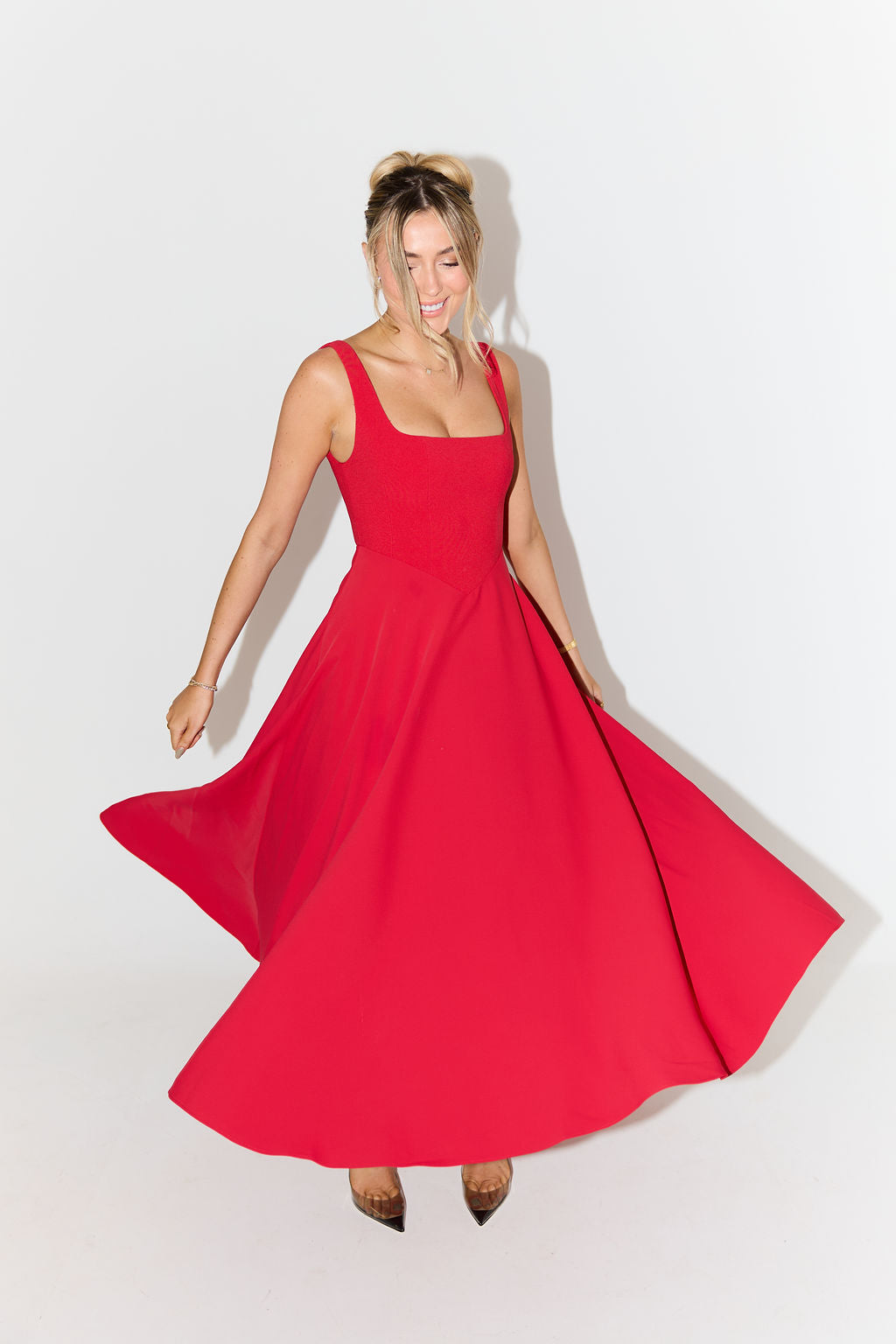Women's Square Neck Midi Dress