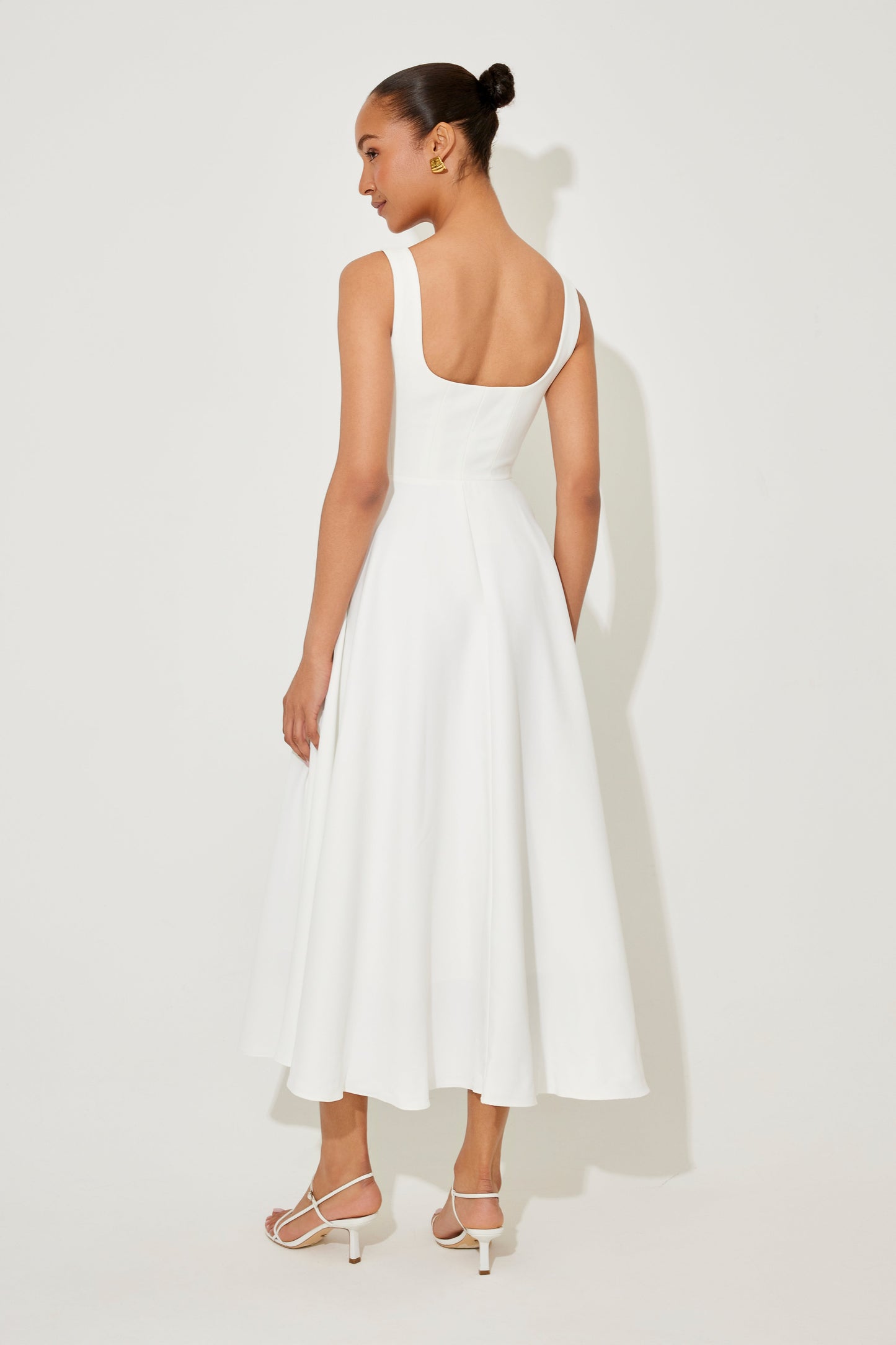 Women's Square Neck Midi Dress