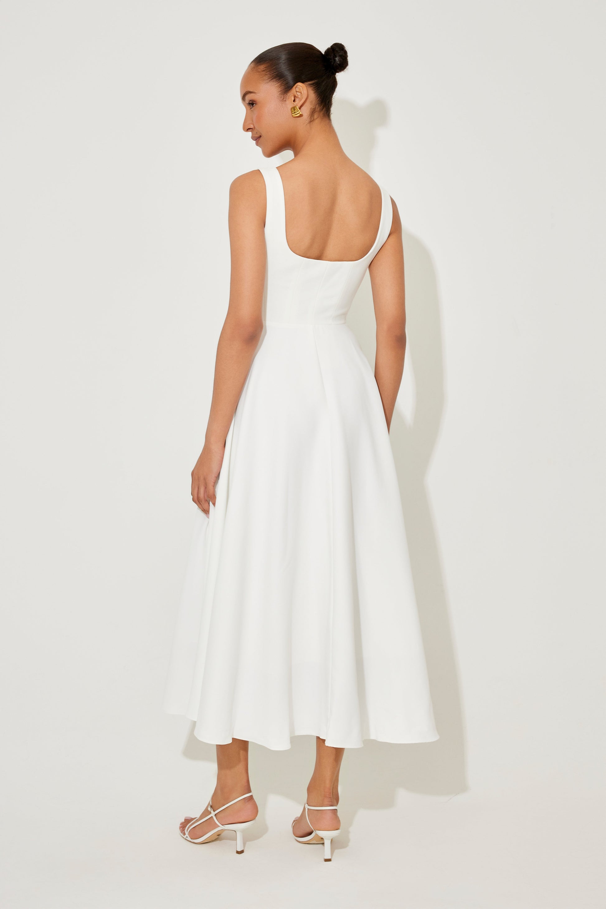Women's Square Neck Midi Dress