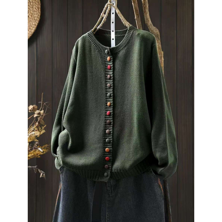 Women's Long Sleeve Cardigan – Green