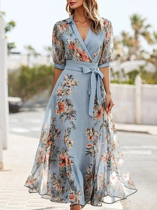 Women's Wrap Midi Dress