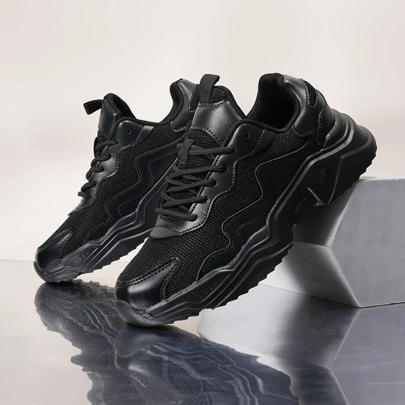 Women's Lace Up Sneakers – Black