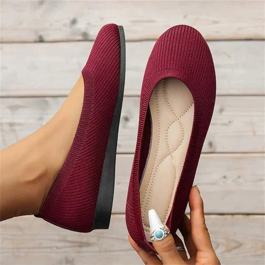 Women's Slip On Ballet Flats – Red