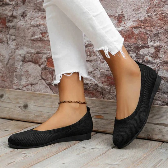 Women's Slip On Ballet Flats – Black