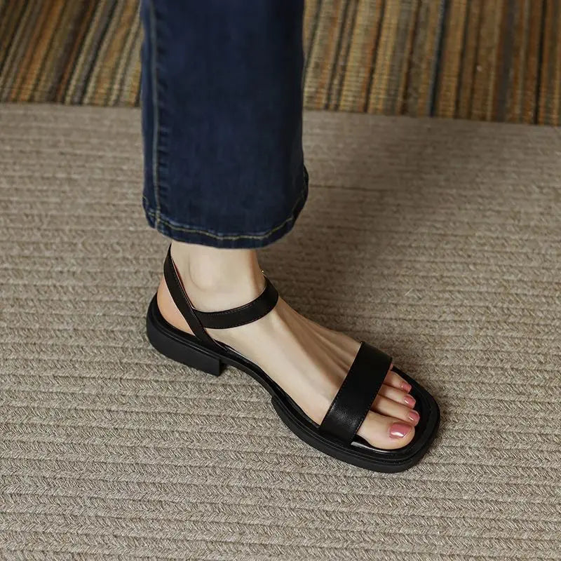 Women's Ankle Strap Sandals – Black