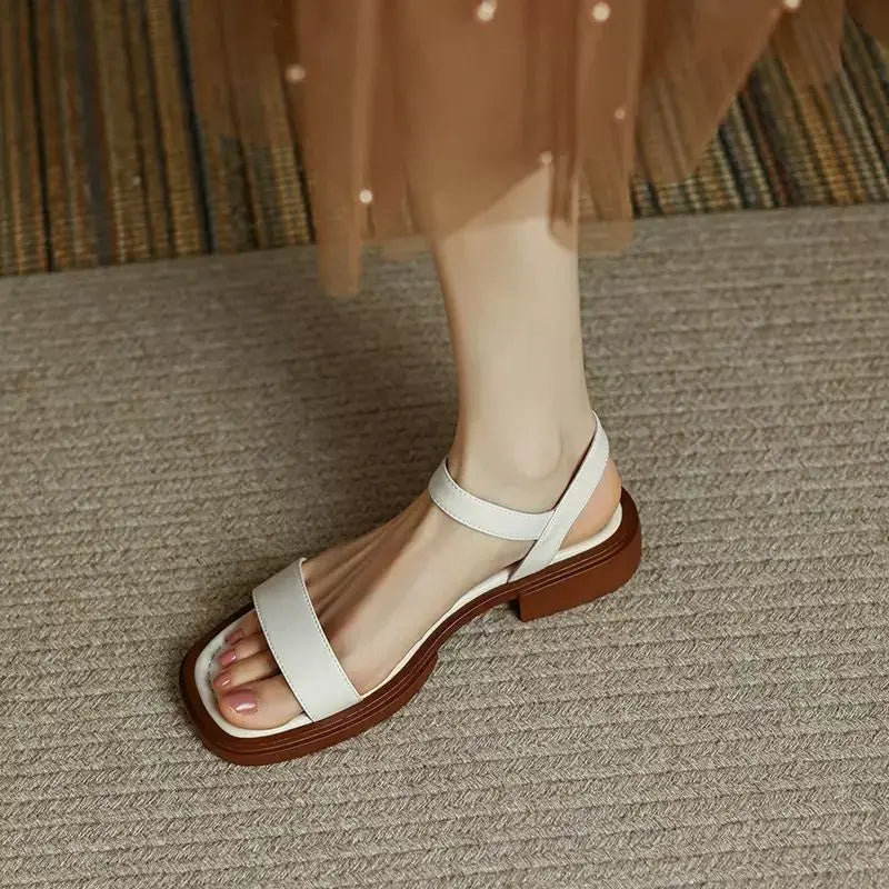 Women's Ankle Strap Sandals – White