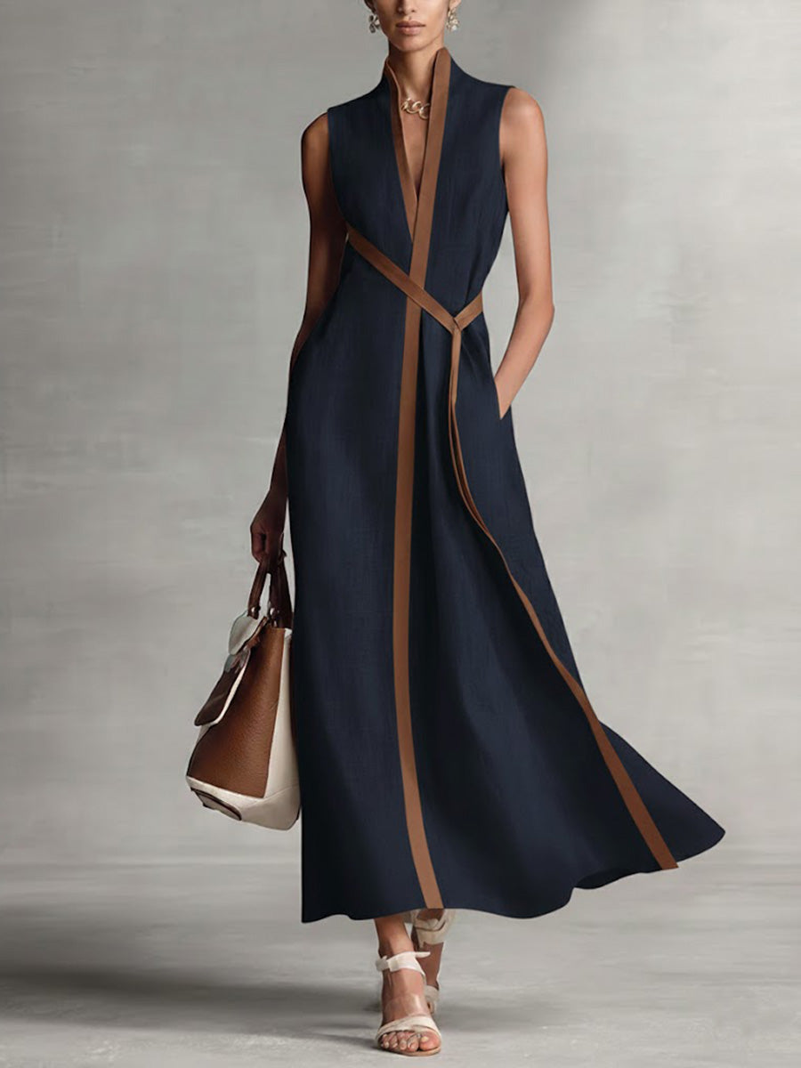 Women's Maxi Dress – Navy Blue