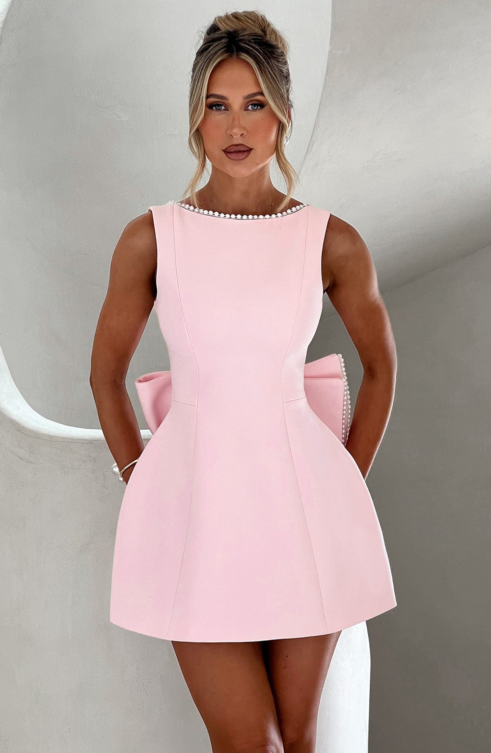Women's A-Line Mini Dress – Pink