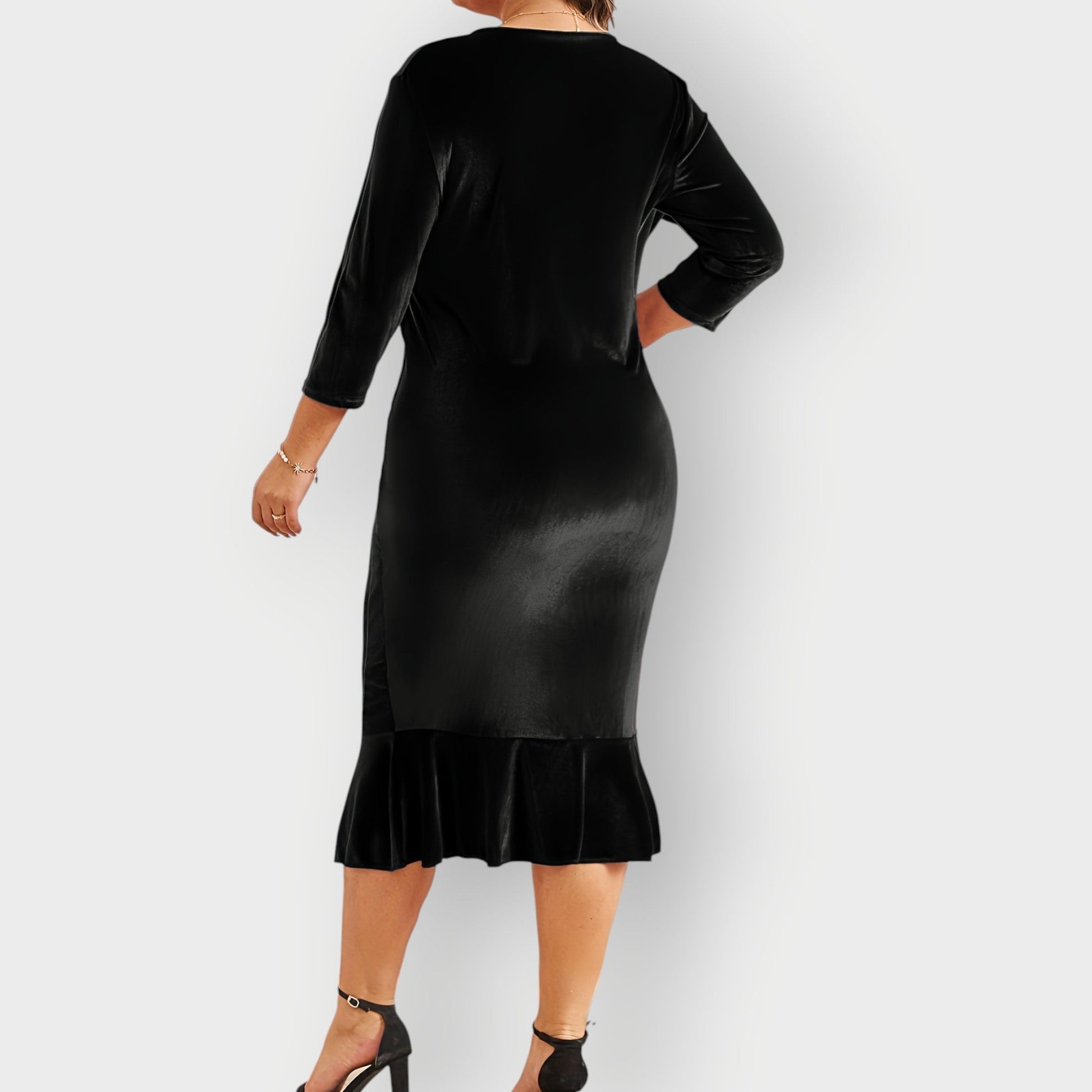 Women's V Neck Midi Dress
