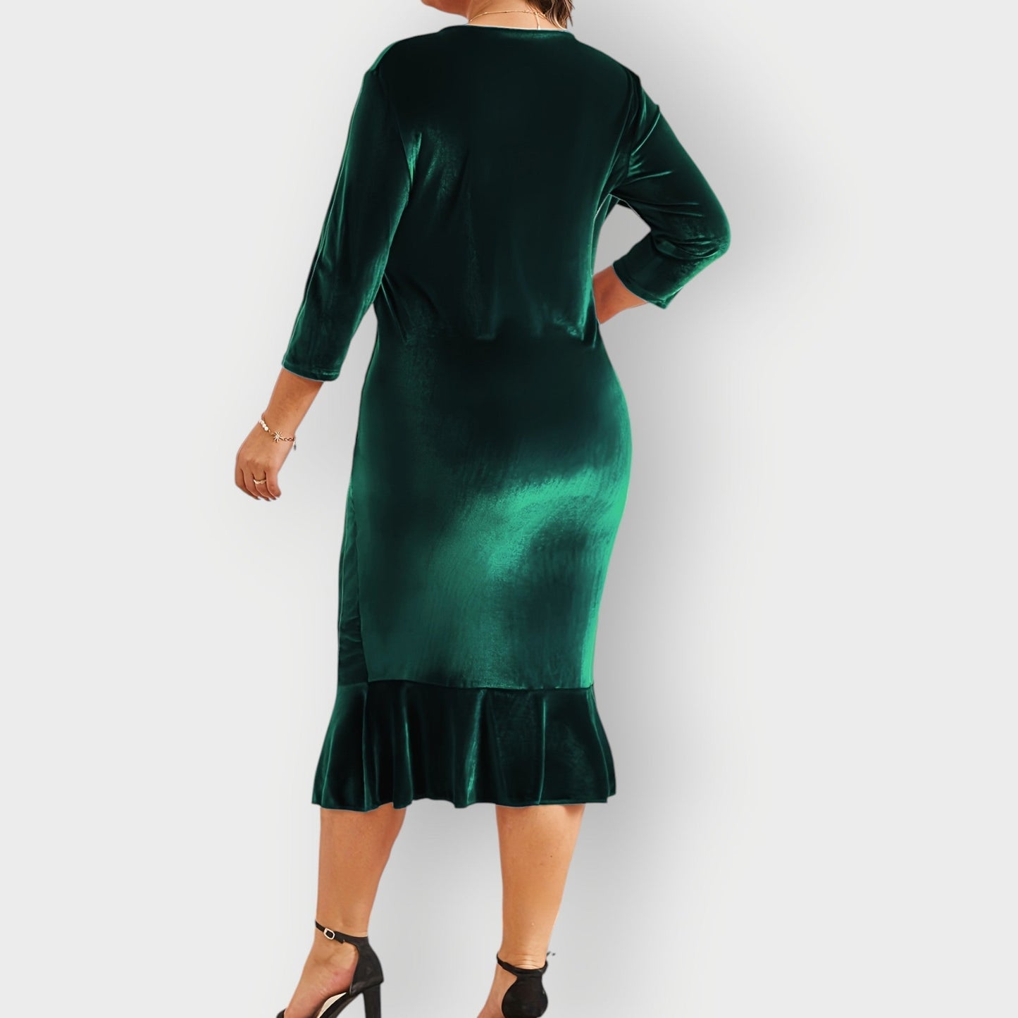 Women's V Neck Midi Dress