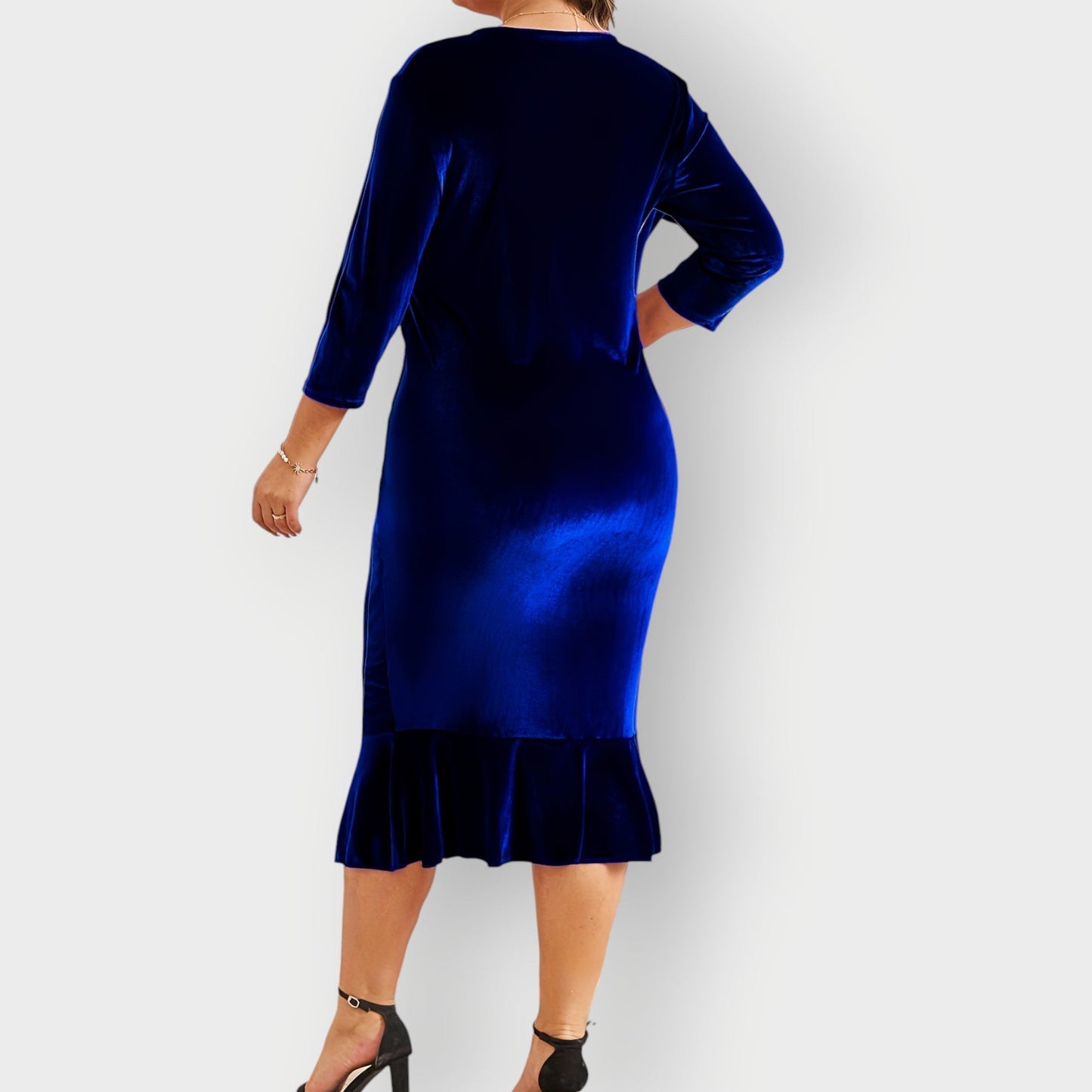 Women's V Neck Midi Dress