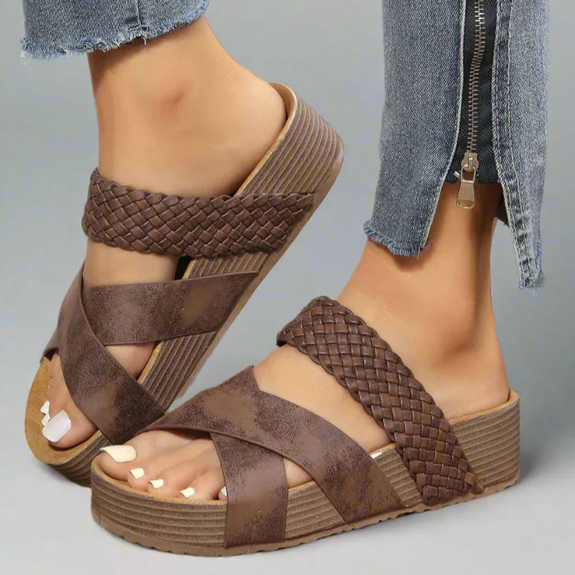 Women's Platform Sandals – Brown