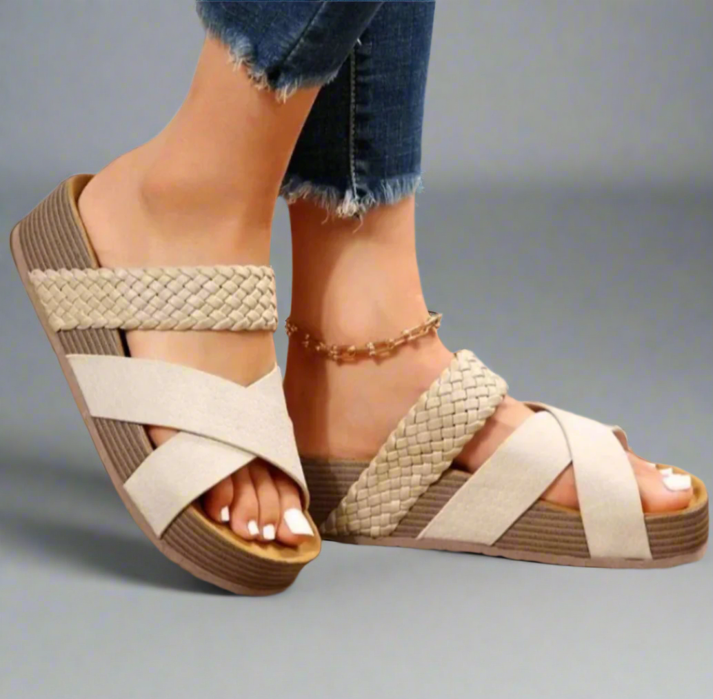 Women's Platform Sandals – White