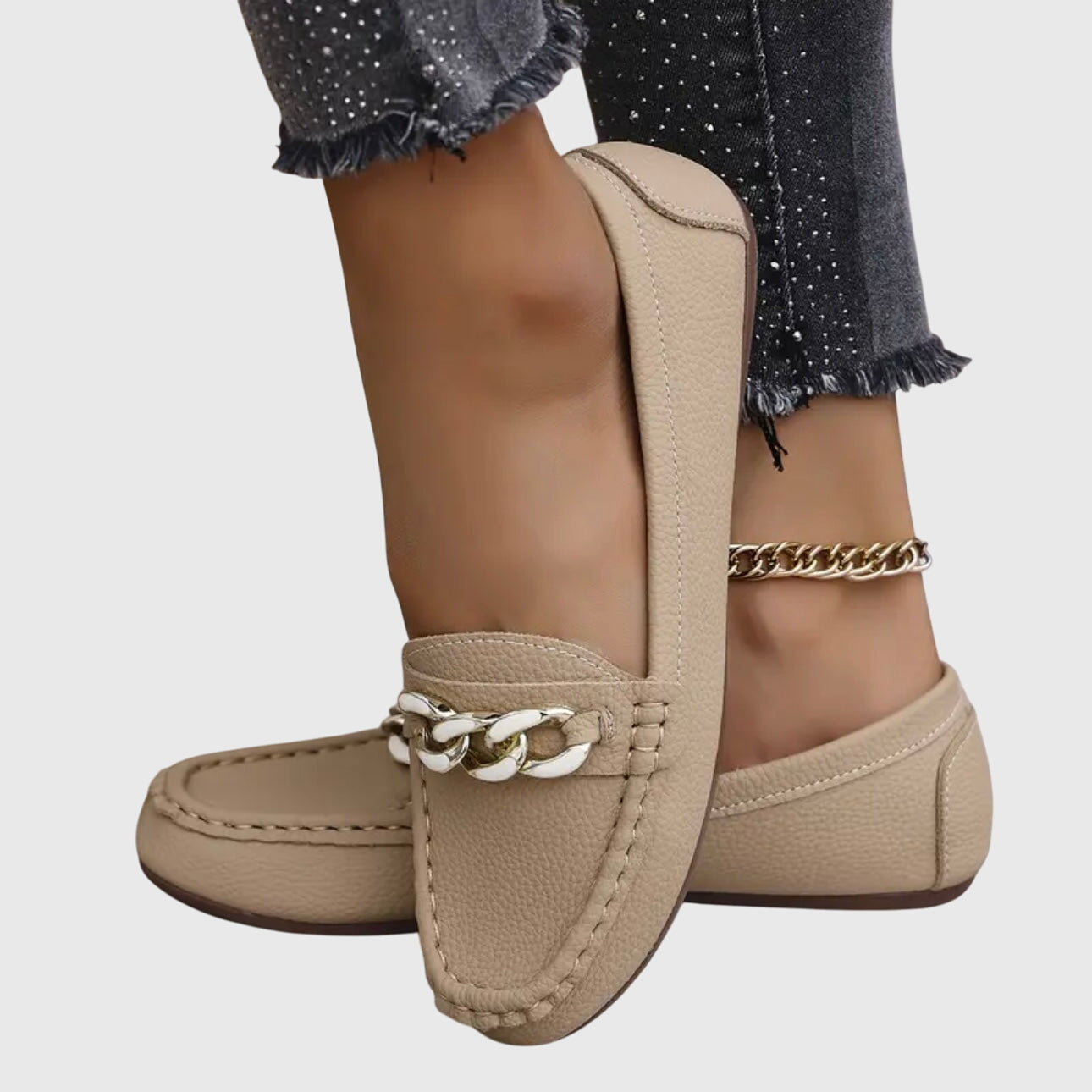 Women's Slip On Loafers – Beige