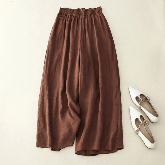 Women's Wide Leg Pants – Brown