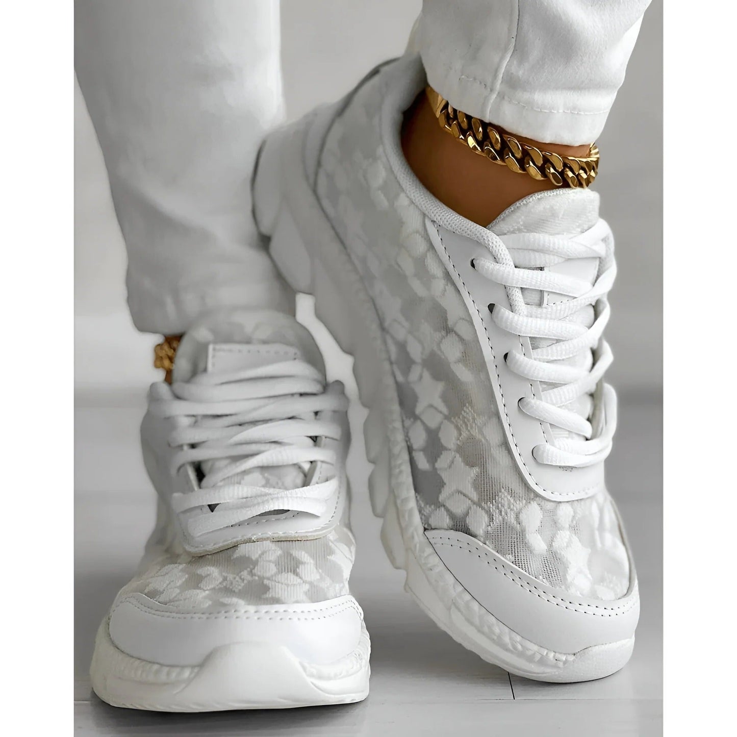 Women's Platform Lace Up Sneakers