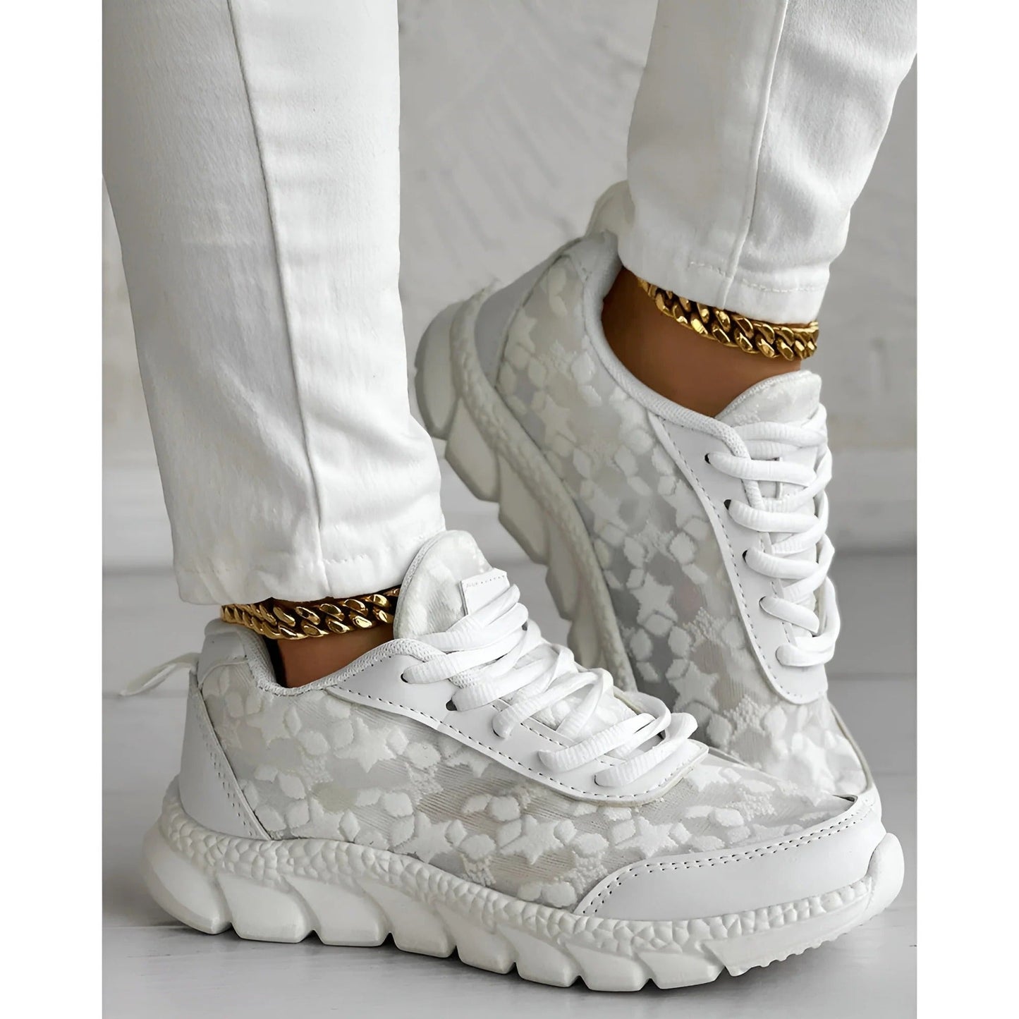 Women's Platform Lace Up Sneakers