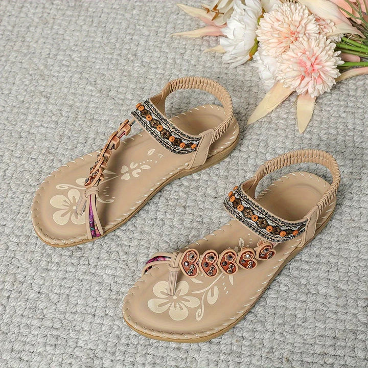 Women's Strappy Sandals – Apricot