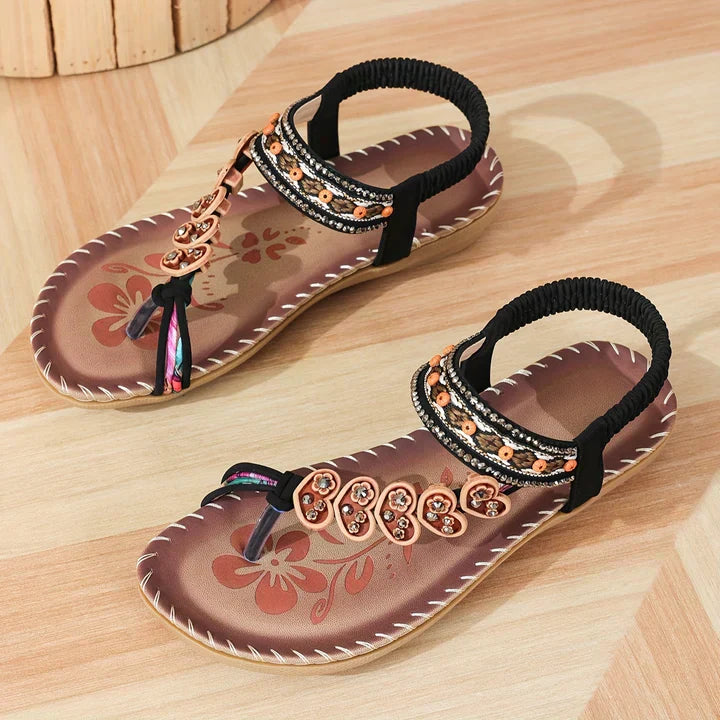 Women's Strappy Sandals – Black