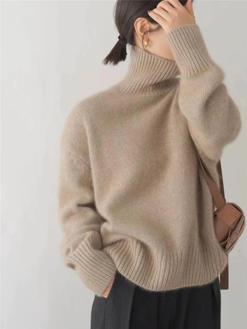 Women's Turtleneck Long Sleeve Sweater