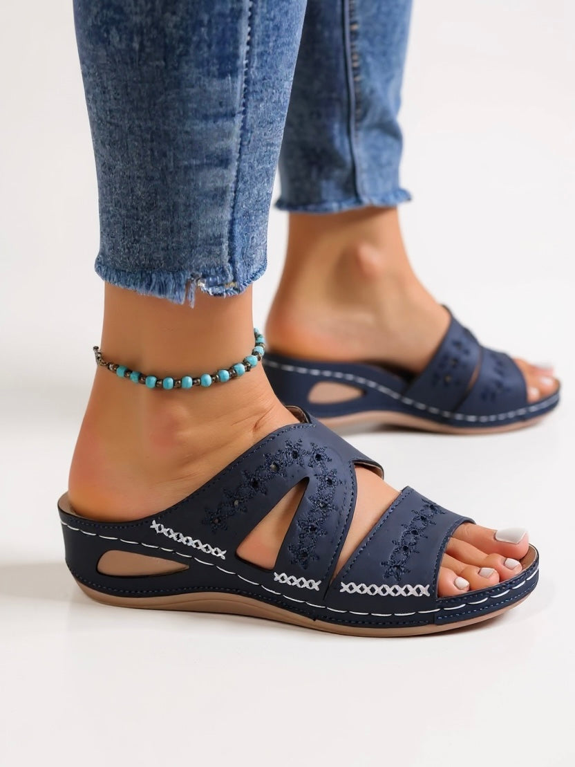 Women's Slide Sandals – Blue