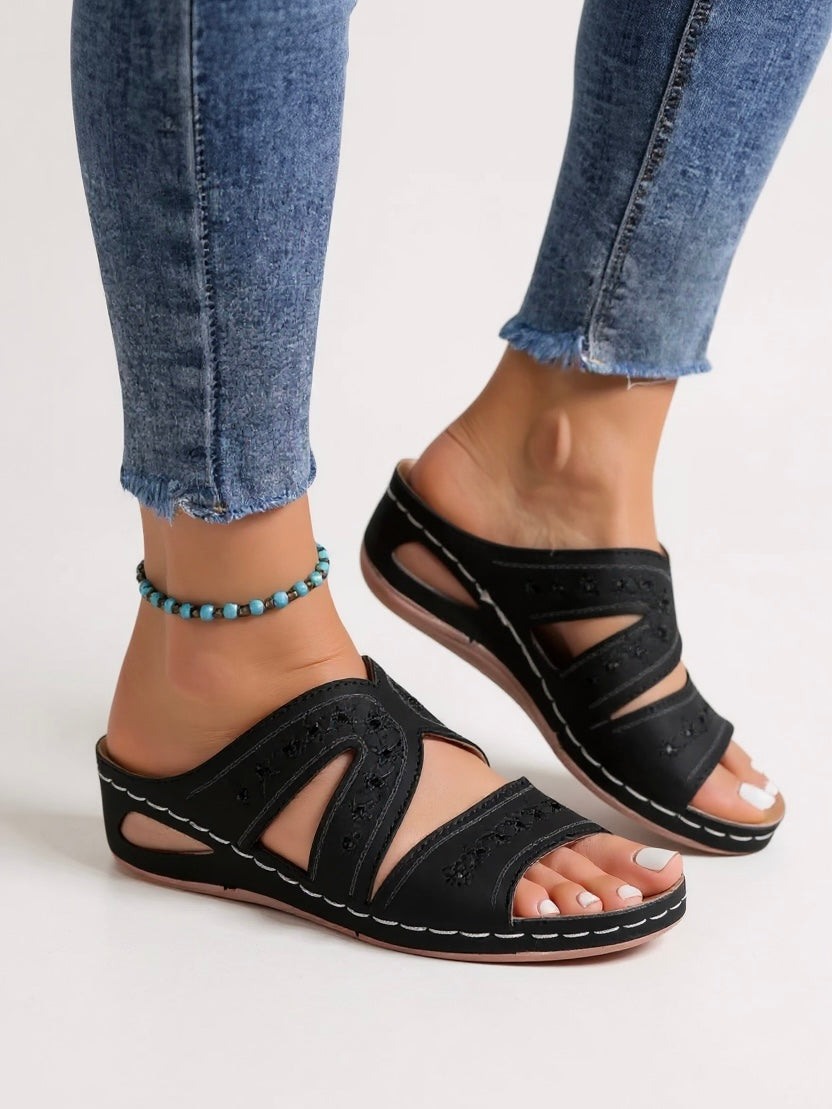Women's Slide Sandals – Black