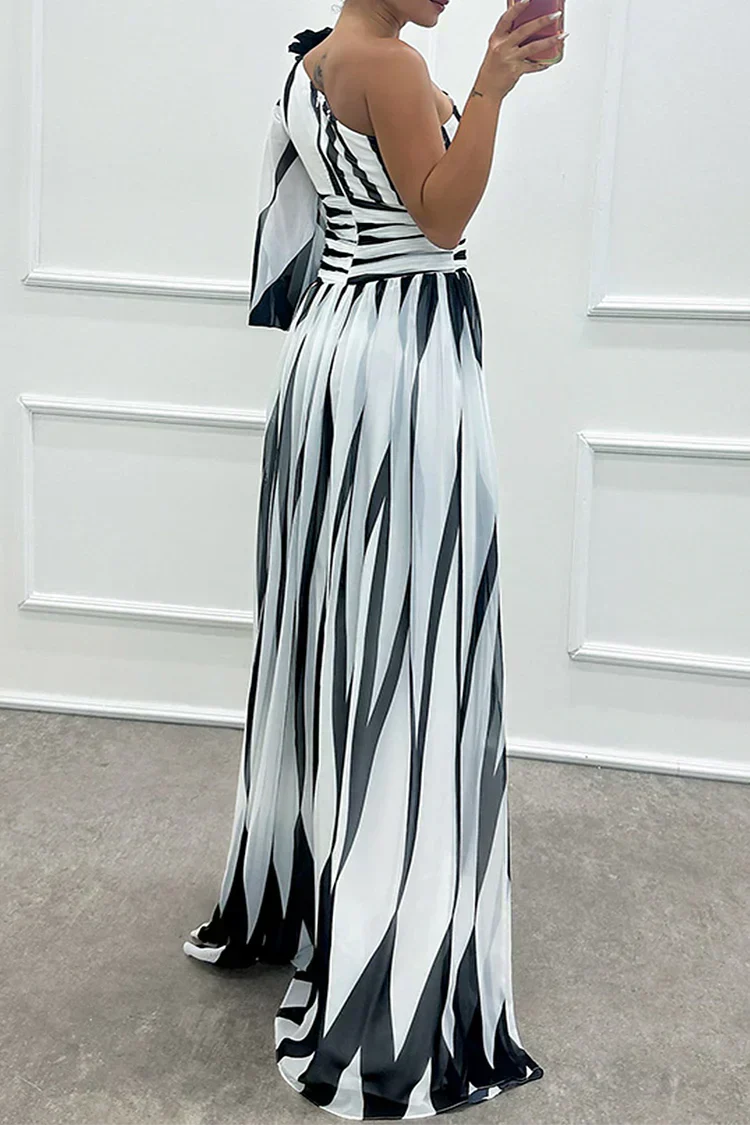 Women's One Shoulder Maxi Dress
