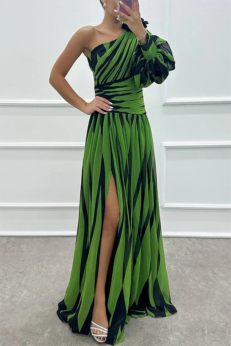 Women's One Shoulder Maxi Dress