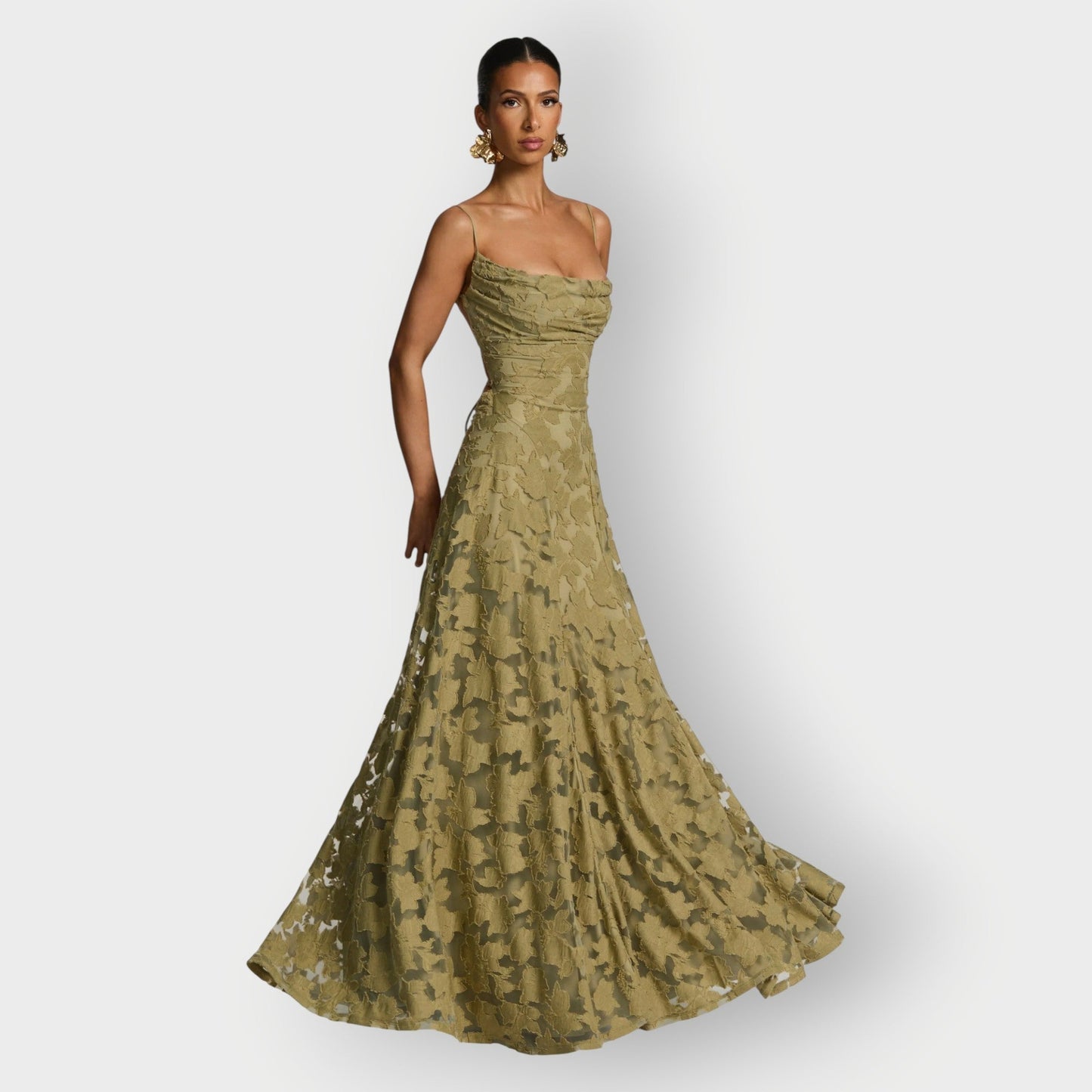 Women's Evening Maxi Dress – Sage Green