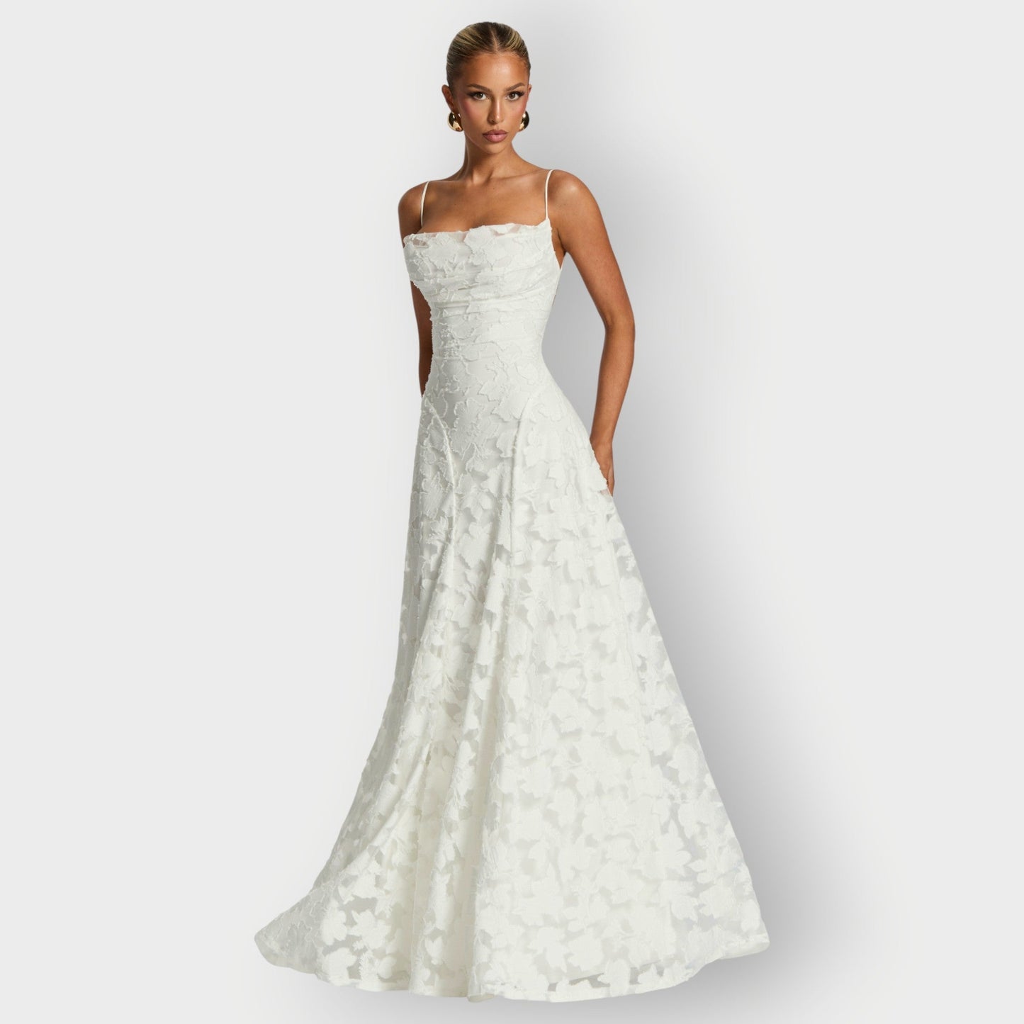 Women's Evening Maxi Dress – Ivory