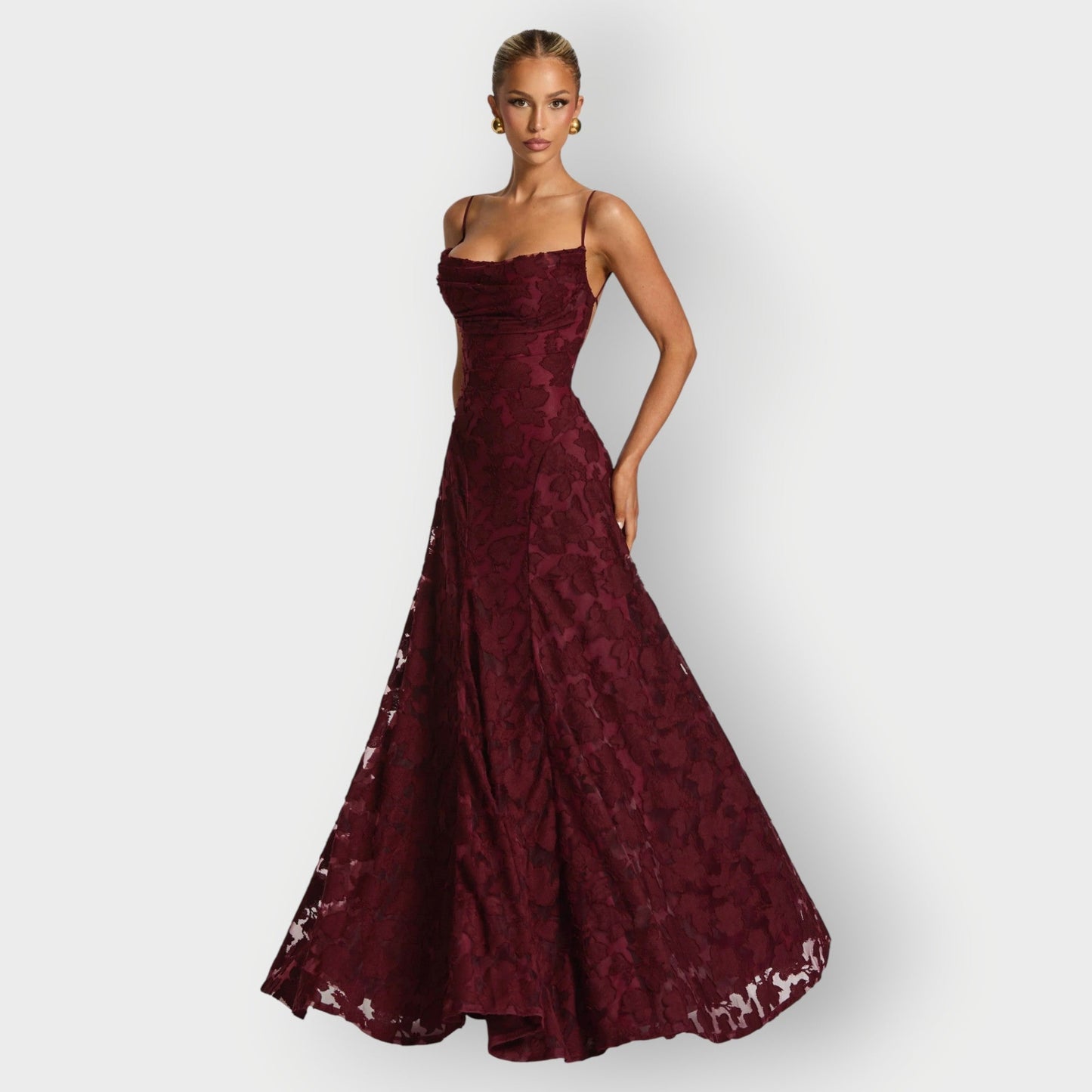 Women's Evening Maxi Dress – Cherry