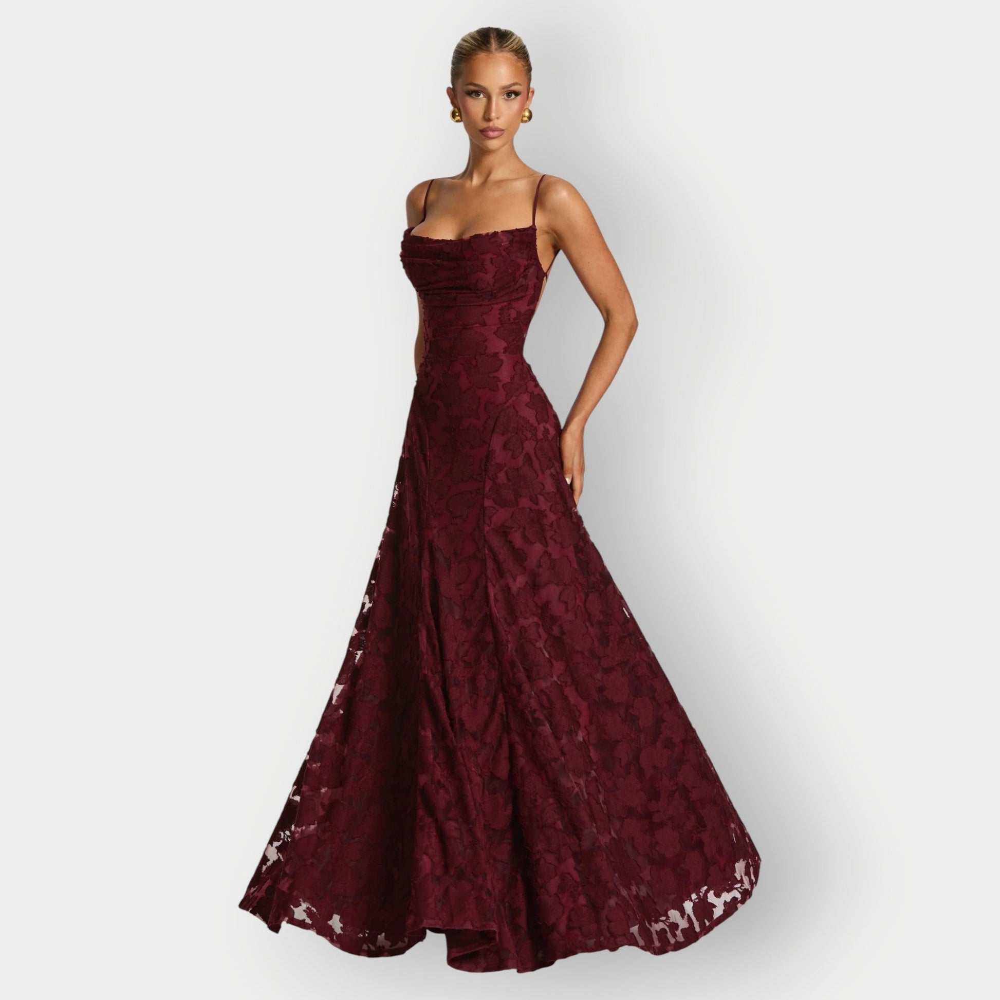 Women's Evening Maxi Dress – Cherry