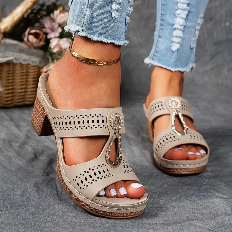 Women's Wedge Sandals – Khaki