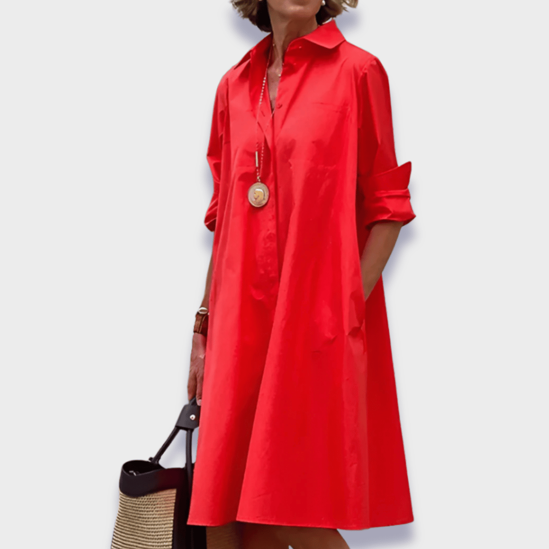 Women's Midi Dress – Red